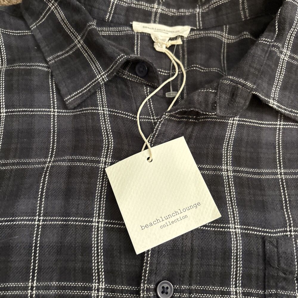 Beach Lunch Lounge Plaid Shirt XXL Relaxed  Style Hunter - Cotton Rayon NWT